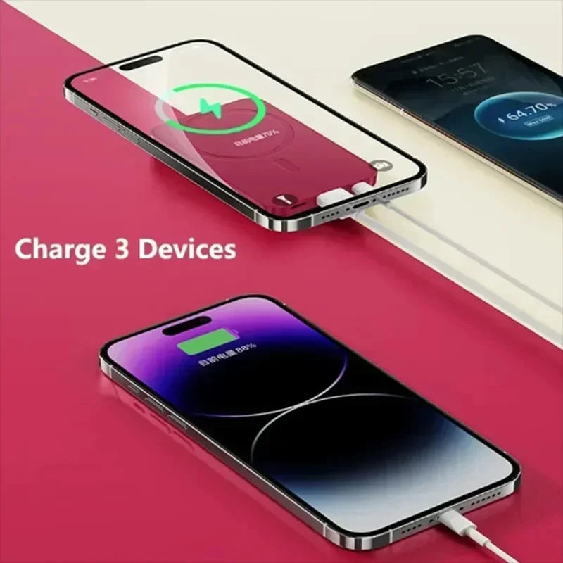 Carregador magnético sem fio power bank magsafe