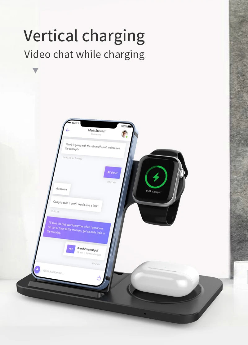 Carregador sem fio Stand Pad para iPhone