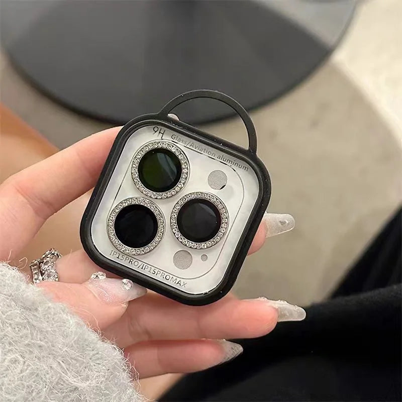 Protetor de câmera de diamante de luxo