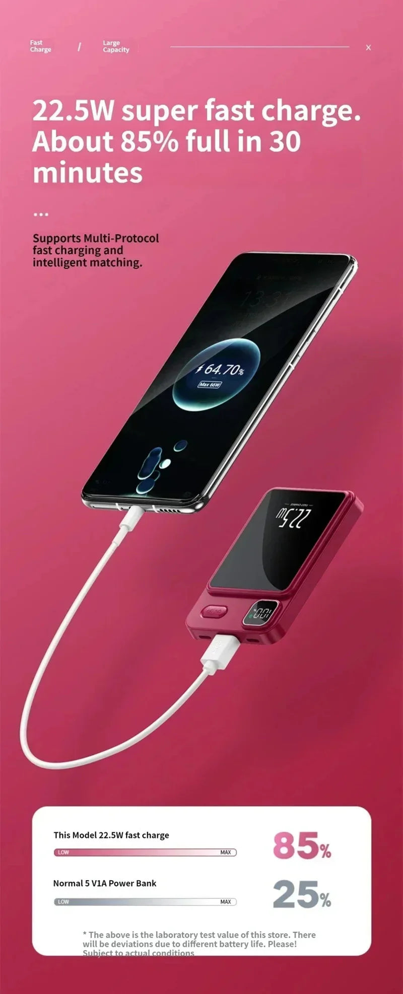 Carregador magnético sem fio power bank magsafe
