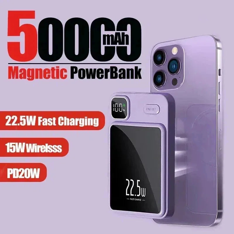 Carregador magnético sem fio power bank magsafe